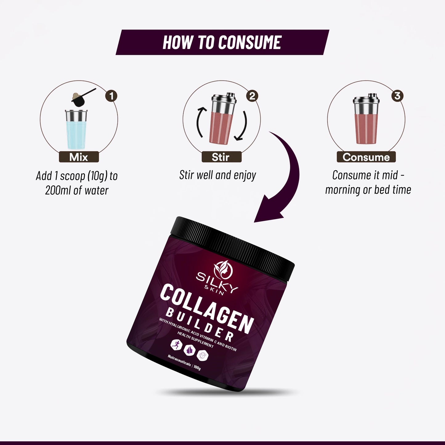 Collagen Builder + Hair, Skin & Nails Combo (150 g + 60 Capsules) - Combo