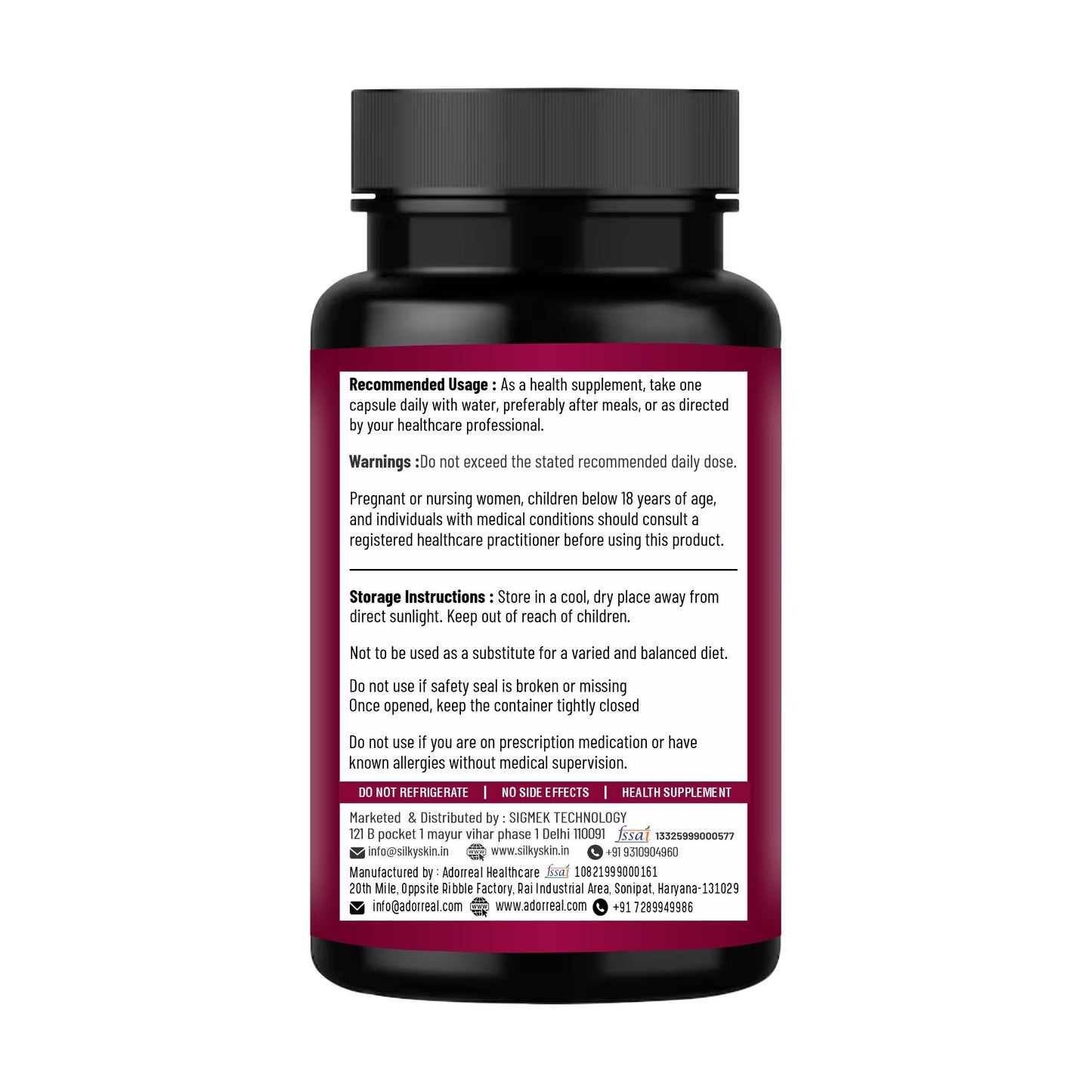 Silky Skin Alpha Lipoic Acid 300 mg – Antioxidant Support | 30 Capsules
