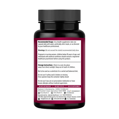 Silky Skin Magnesium Glycinate | 750mg (165mg Elemental Magnesium) | 60 Capsules