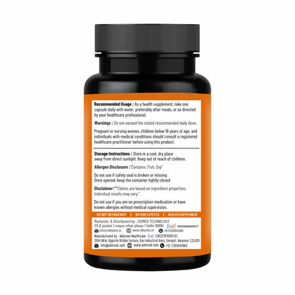 Silky Skin Omega-3 Fish Oil 1000 mg (EPA 180 mg + DHA 120 mg) |  30 Softgels
