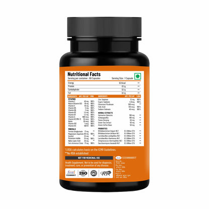 Silky Skin Multivitamin for Women | Daily Energy, Immunity & Wellness Support | With Vitamins, Minerals, Herbal Extracts & Probiotics | 30/60 Capsules