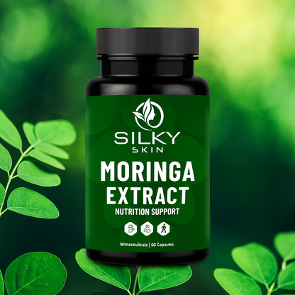 Silky Skin Moringa Extract 600mg – Nutritional Support | Energy, Immunity & Vitality |30/ 60 Veg Capsules
