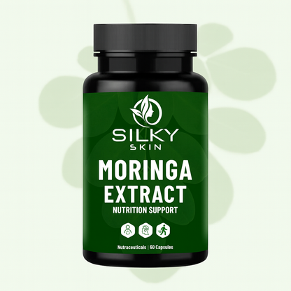 Silky Skin Moringa Extract 600mg – Nutritional Support | Energy, Immunity & Vitality |30/ 60 Veg Capsules