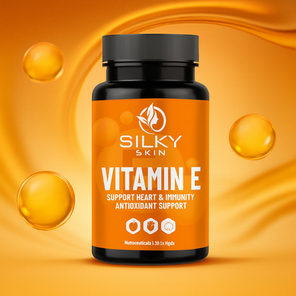 Silky Skin Vitamin E – 10 mg Alpha Tocopherol – Antioxidant & Wellness Support – 30/60 Softgels