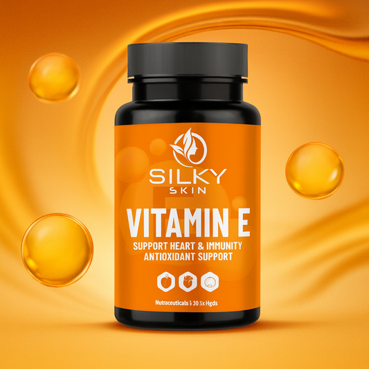 Silky Skin Vitamin E – 10 mg Alpha Tocopherol – Antioxidant & Wellness Support – 30/60 Softgels